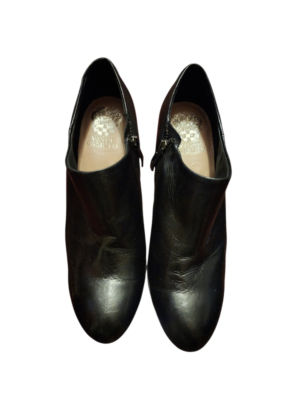 Vince Camuto Black Leather Milla Platform Stiletto Ankle Booties Shooties, 8.5